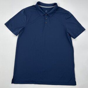 Champion Golf Polo Shirt Mens Medium Blue Short Sleeve Performance Stretch